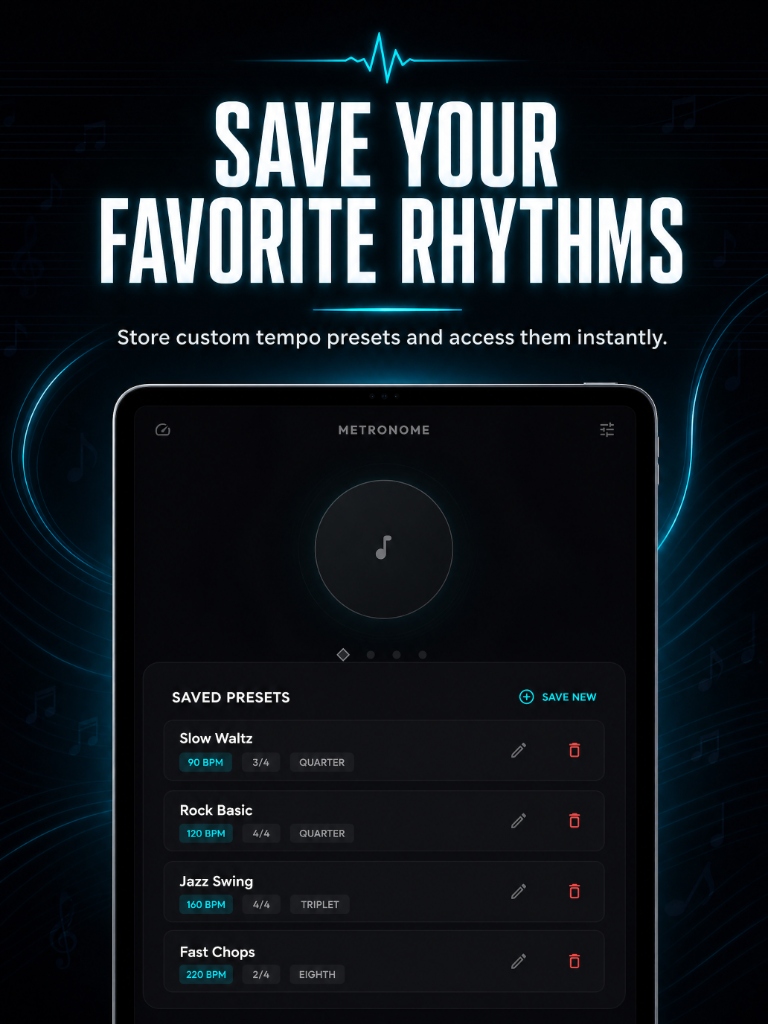 Save Your Favorite Rhythms: Easy Preset Lists