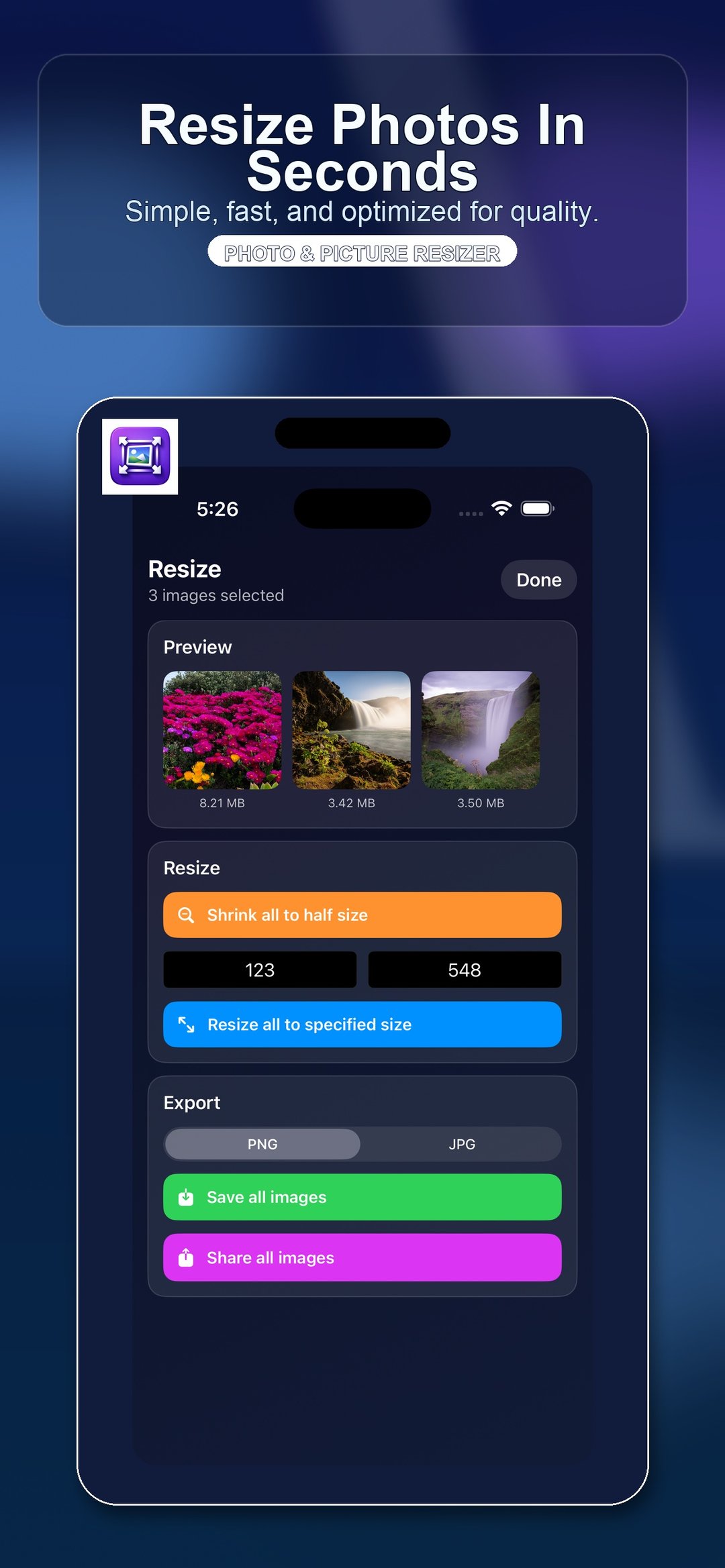 Photo & Picture Resizer screenshot 2